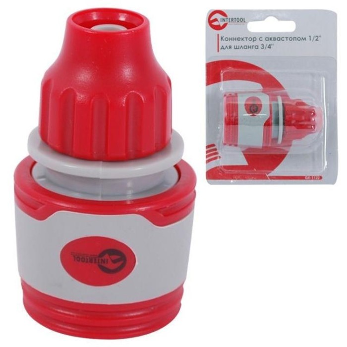 купить купить Конектор 1/2&quot;для шланга 3/8&quot;INTERTOOL GE-1122  