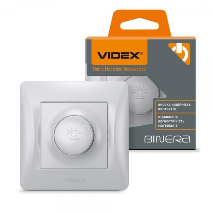 купить купить Диммер 600Вт серебряный шелк VIDEX BINERA  