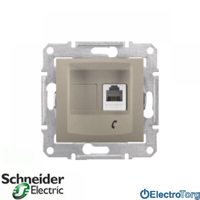 Телефонная розетка титановая Sedna Schneider Electric (Шнайдер Электрик)