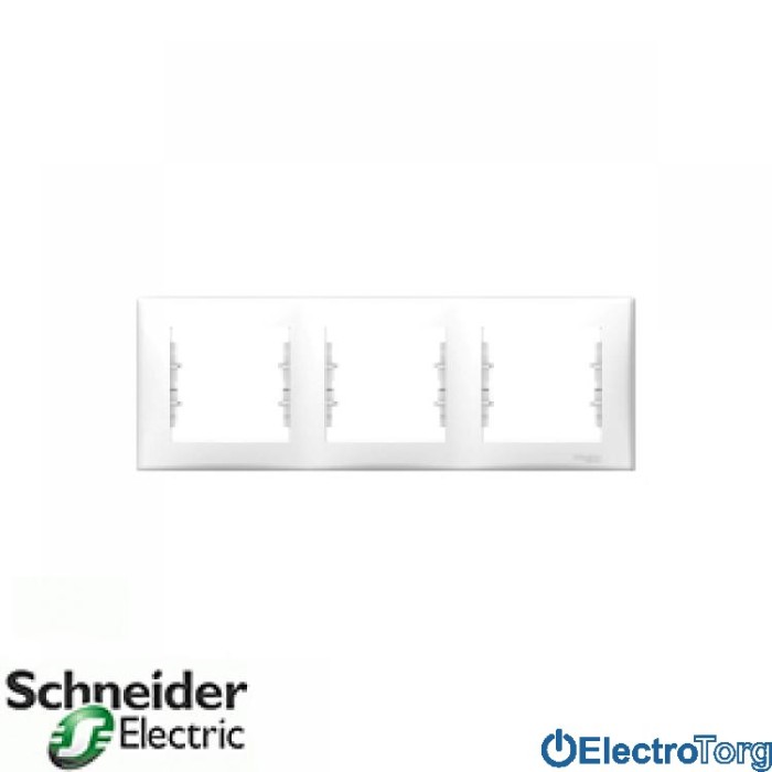 Рамка тройная горизонтальная белая Sedna Schneider Electric (Шнайдер Электрик)