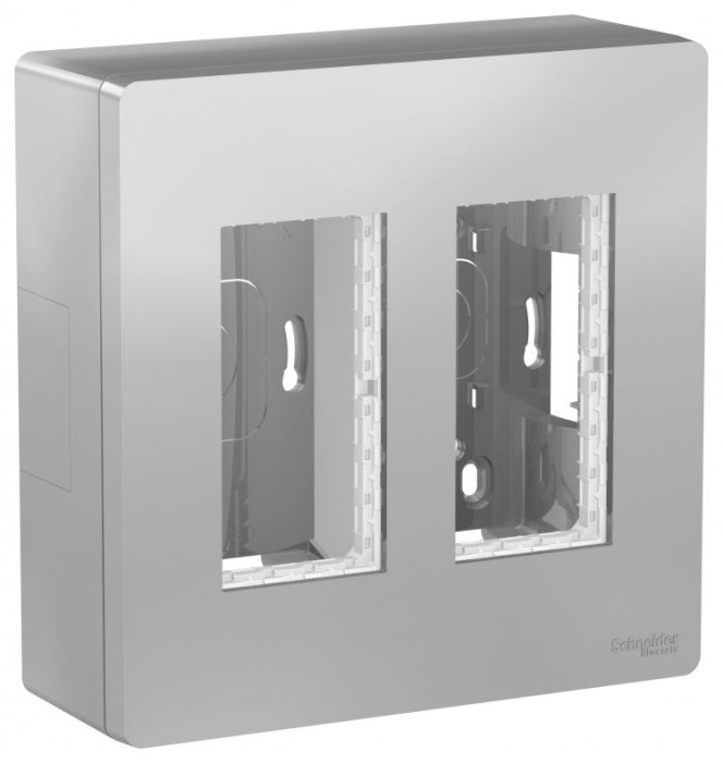 купить купить Блок unica system+ наружная установка 2х2 алюминий Schneider Electric (Шнайдер Электрик)  