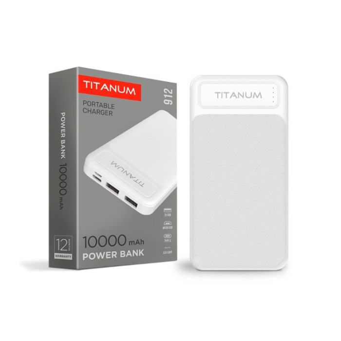 купить купить Повербанк TITANUM 912 White 10000mAh  