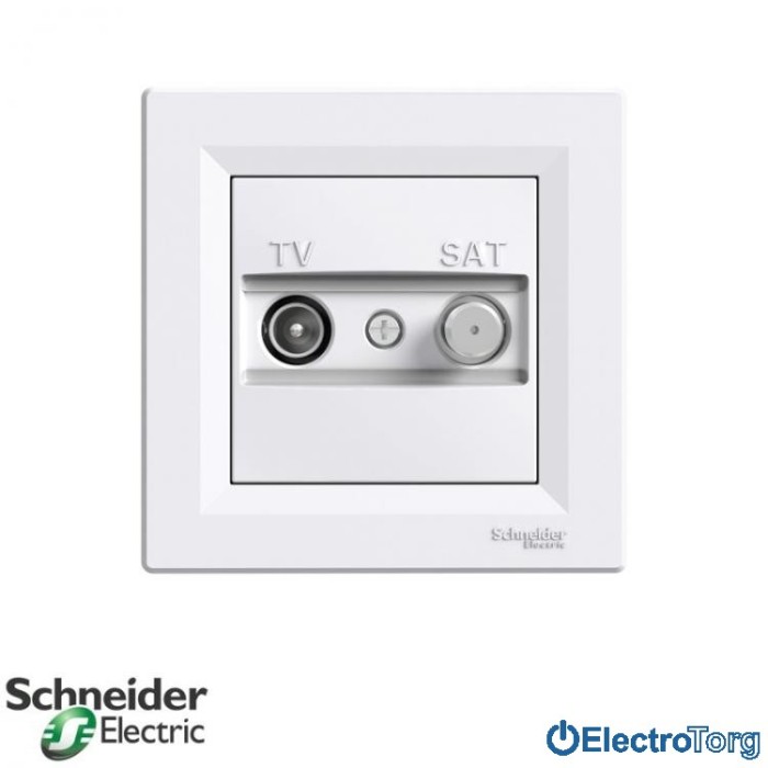 купить купить Розетка TV-SAT проходная (4 dB) белая Asfora Schneider Electric (Шнайдер Электрик)  