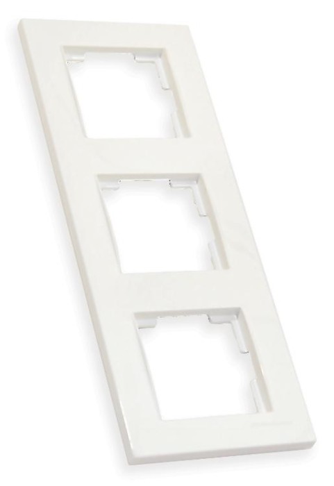 Рамка вертикальна тримісна RITA, Mutlusan, білий, (2220 800 2301)