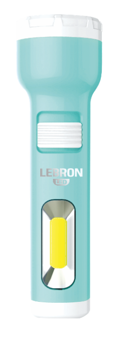 LED ліхтар ручний акумуляторний LEBRON L-HL-31, ABS, зелений, 1W + 1W COB, USB, 1200mAh Li-Ion