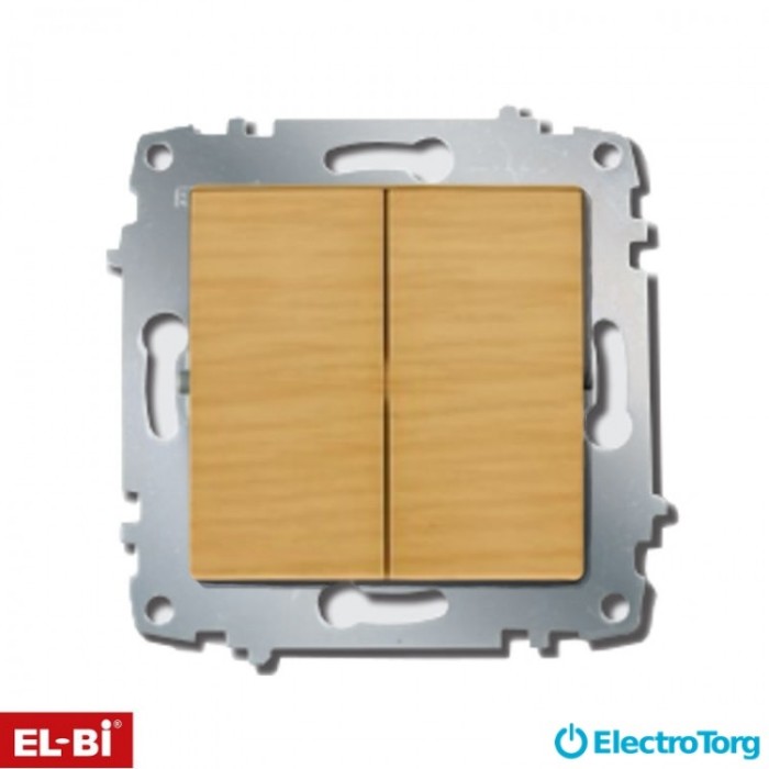 Выключатель 2-й ZENA модуль береза/клен EL-BI