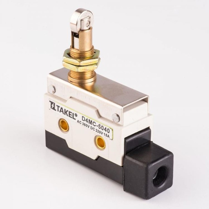 Мікровимикач D4MC-5040, шток з перпендикулярним роликом TAKEL