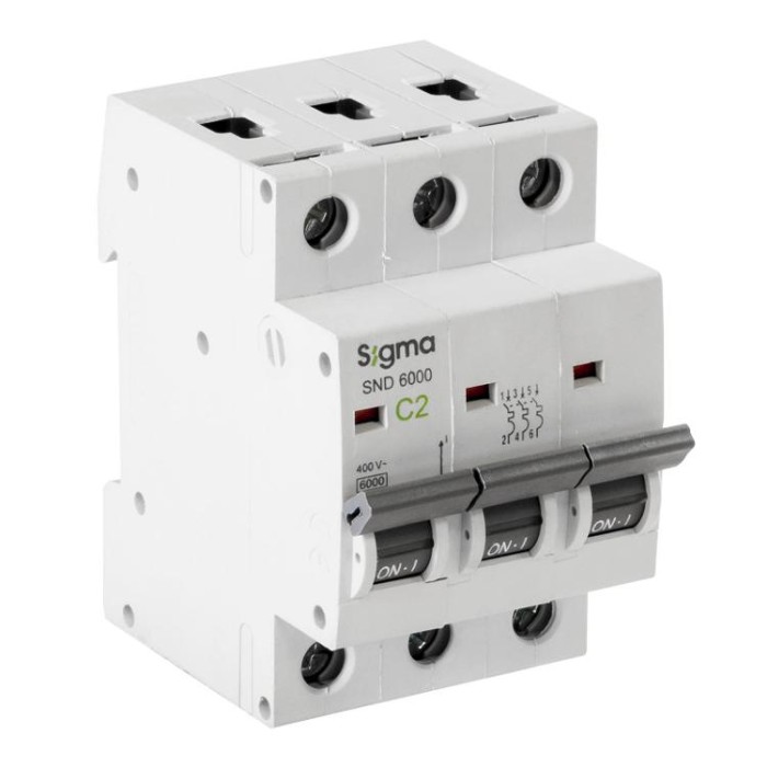 купить купить Автоматический выключатель SIGMA 4,5кА, 3Р, 40А&amp;quot;С&amp;quot; (4SM340C)  