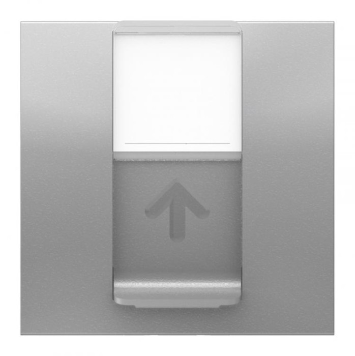 купить купить Розетка компьютерная RJ45 одинарная кат 5 UTP 2м алюминий Unica New Schneider Electric (Шнайдер Электрик)  