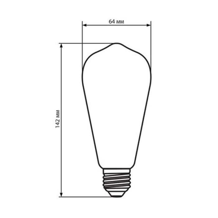 купить купить Светодиодная лампа Biom FL-418 ST-64 8W E27 2350K Amber  