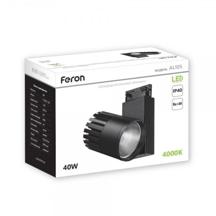 купить купить Трековый светильник Feron AL105 40W 4000К белый  