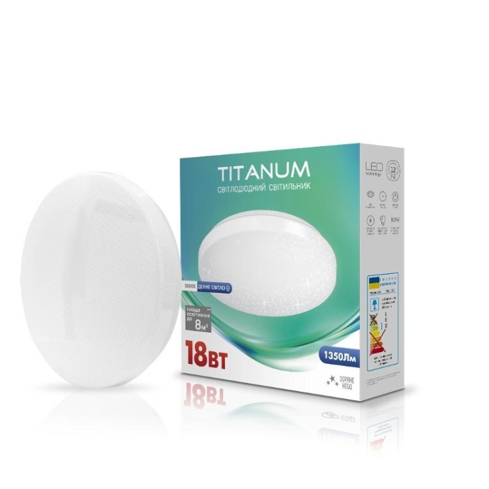 купить купить LED світильник настінно-стельовий TITANUM 18W 5000K Зоряне небо  