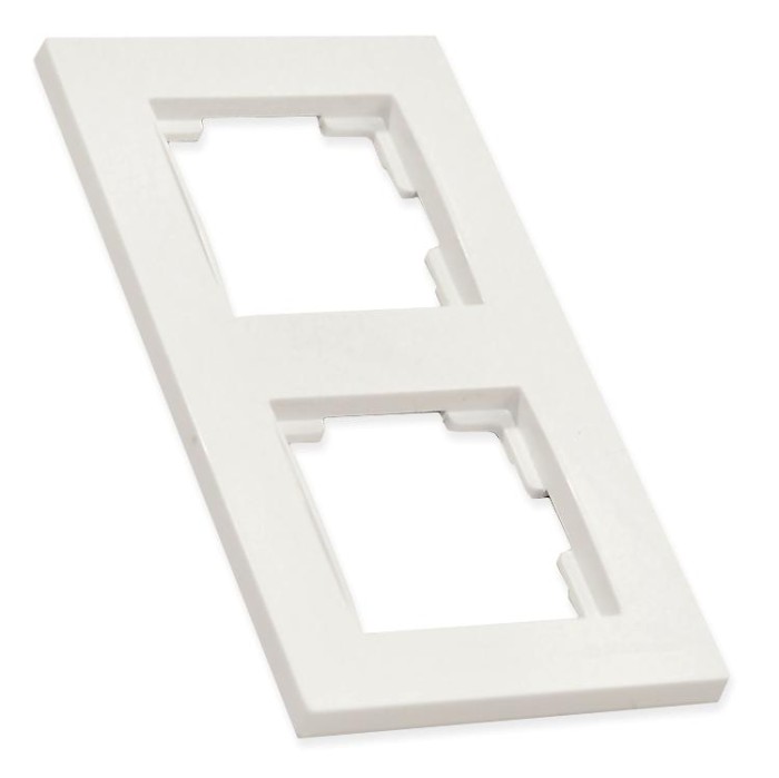 Рамка вертикальна двомісна RITA, Mutlusan, білий, (2220 800 2201)