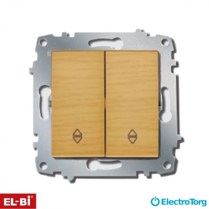 Выключатель 2-й проходной ZENA модуль береза/клен EL-BI 