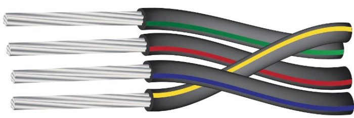 Провід самонесучий ізольований СІП-4Т 4х16 (1м) &amp;quot;СВІТ-БУД електро&amp;quot;