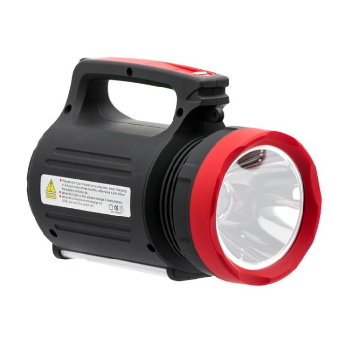 купить купить Фонарь аккумуляторный 1LED 5W+22 SMD, выносная солнечная панель, выносные 2 led лампы, кабель для зарядки телефона-планшета INTERTOOL LB-0105  