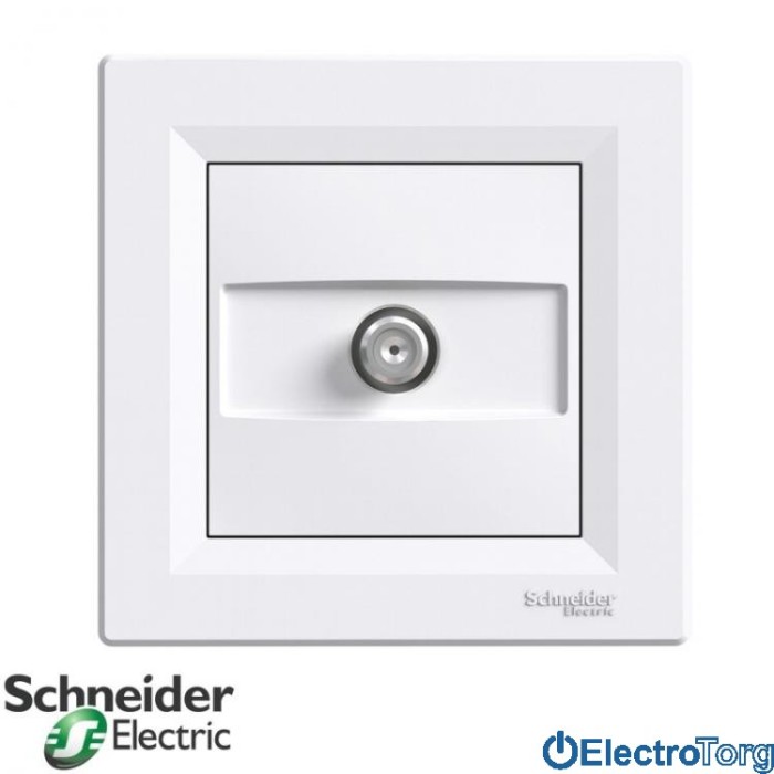 Розетка оконечная (1) SAT белая Asfora Schneider Electric (Шнайдер Электрик)