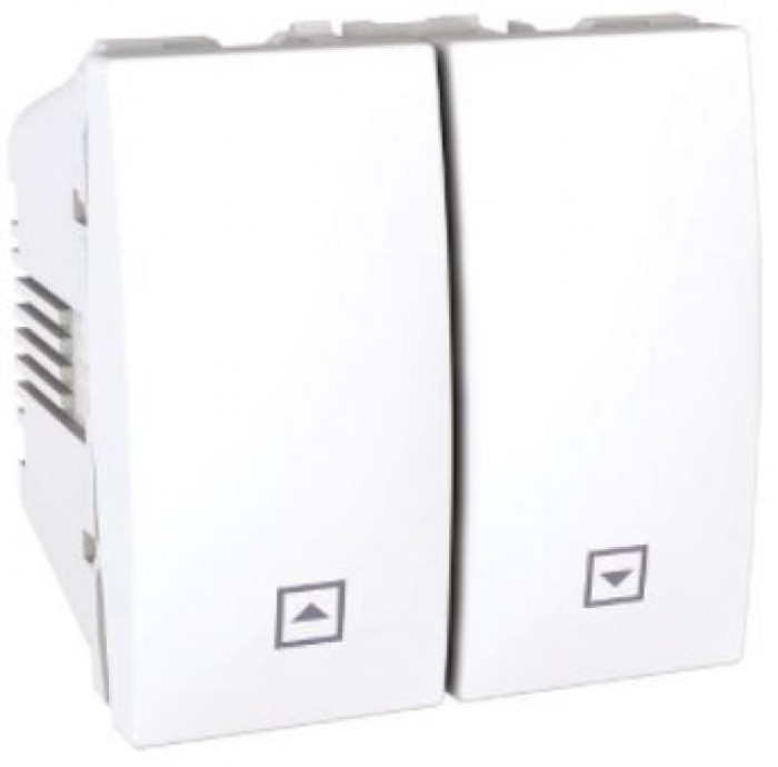 Выключатель для жалюзи с механической блокировкой белый Unica Schneider