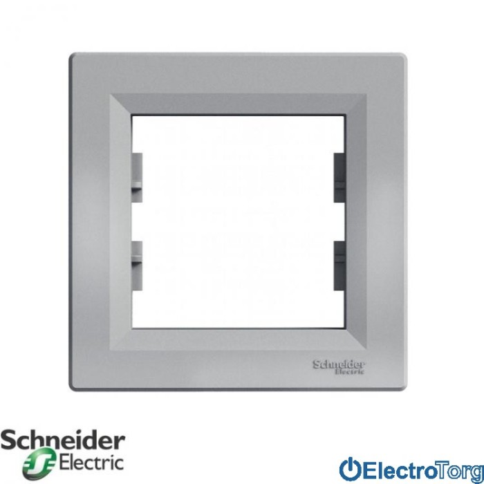 Рамка 1-постовая алюминий Asfora Schneider Electric (Шнайдер Электрик)