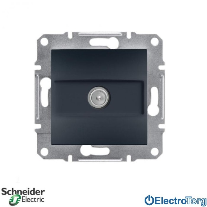 Розетка телевизионная TV оконечная антрацит Asfora Schneider Electric (Шнайдер Электрик)