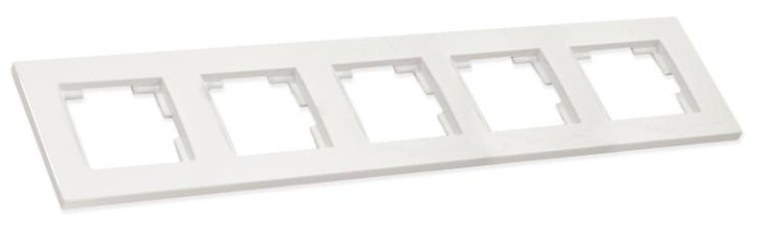 Рамка горизонтальна п'ятимісна RITA, Mutlusan, білий, (2220 800 1501)