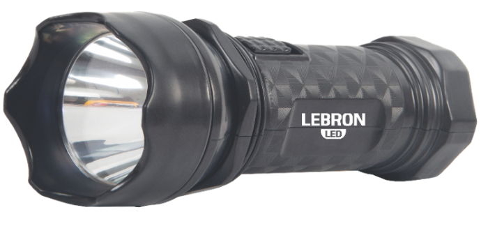 LED ліхтар ручний акумуляторний LEBRON L-HL-12, ABS, чорний, 1W, 250mAh