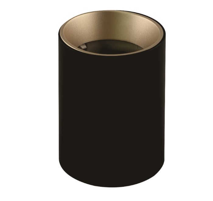 Корпус для світильника LEBRON L-DL-R-BlG, MR16, накладний, чорний з золотим, пластик