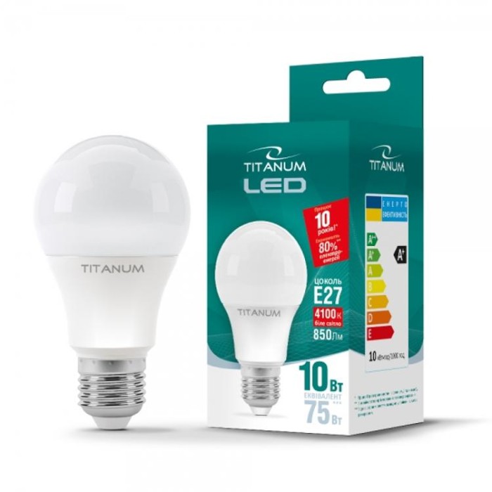 купить купить LED лампа A60 10W E27 4100K TITANUM  