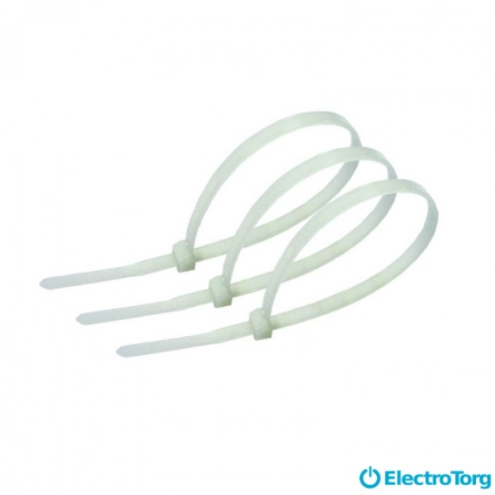купить купить Кабельная стяжка (хомут) e.ct.stand.300.5.white (100шт), белая e-next  