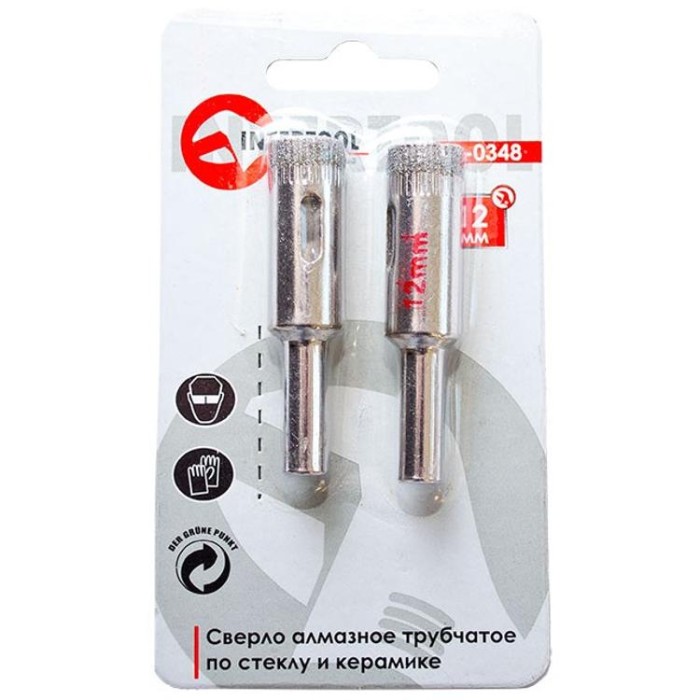 купить купить Сверло алмазное трубчатое по стеклу и керамике 14 мм INTERTOOL SD-0349  