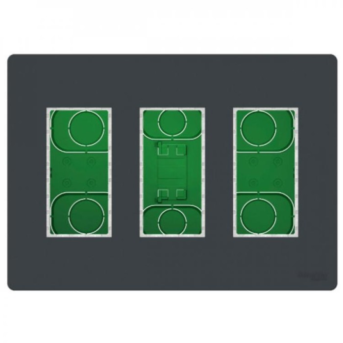 купить купить Блок unica system+ скрытая установка 3х2 антрацит Unica New Schneider Electric (Шнайдер Электрик)  