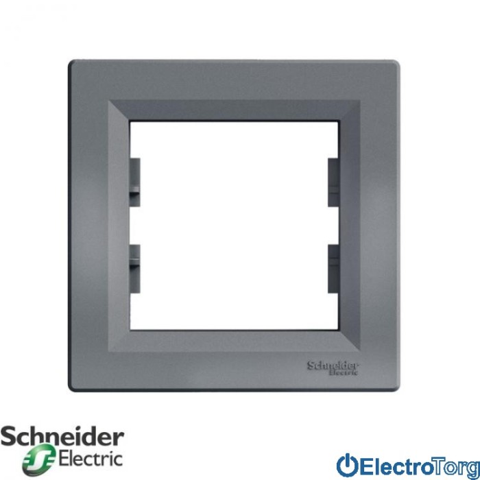 Рамка 1-постовая сталь Asfora Schneider Electric (Шнайдер Электрик)