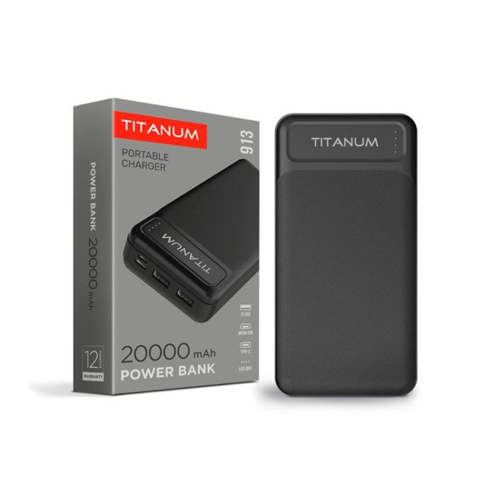 купить купить Повербанк TITANUM 913 Black 20000mAh  