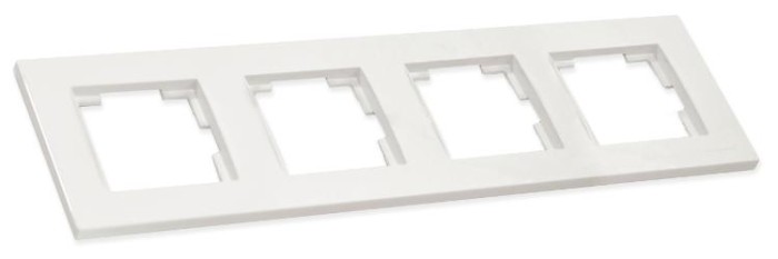 Рамка горизонтальна чотиримісна RITA, Mutlusan, білий, (2220 800 1401)