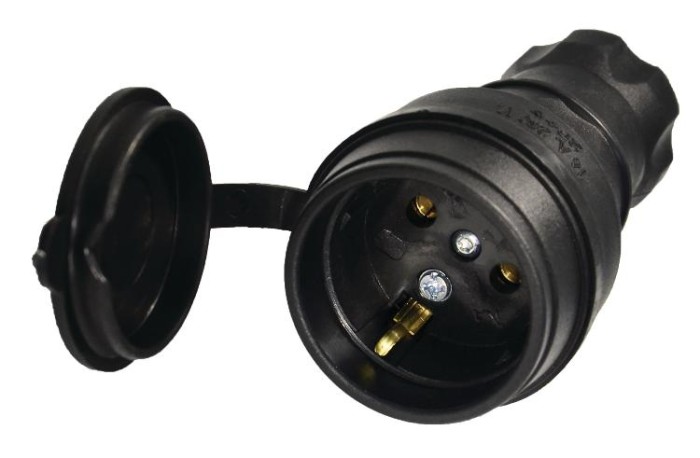 Розетка з/з, 16А, каучук, (IP44), Mutlusan (010 083 300029).