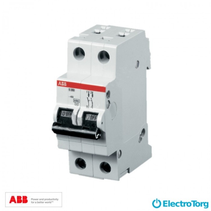 купить купить Автоматический выключатель SH 202-C25/2полюса 25А ABB  
