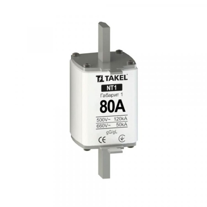 Плавка вставка запобіжника NT1 80А TAKEL