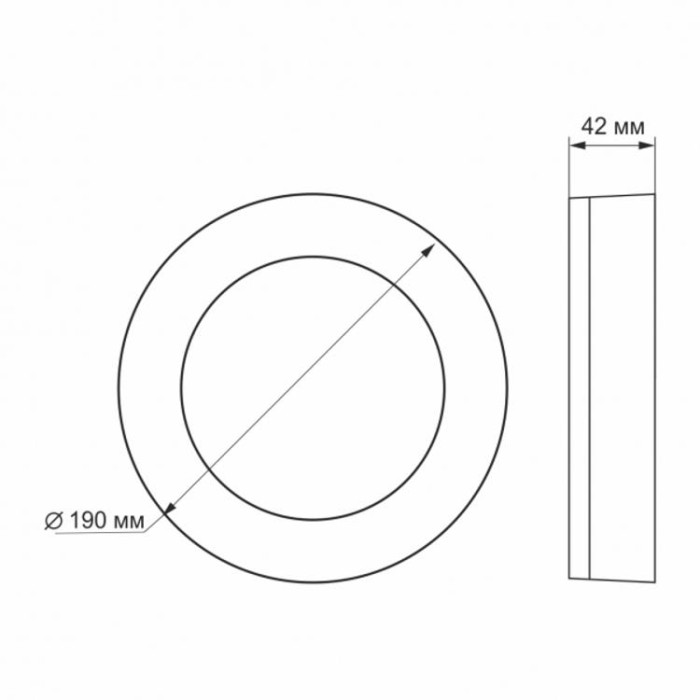 купить купить LED светильник ART IP65 круглый 15W 5000K VIDEX  