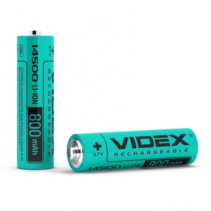 купить купить Акумулятор Videx літій-іонний 14500(без захисту) 800mAh bulk/1шт  
