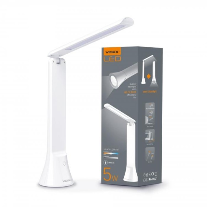 LED настольная лампа-фонарик TF11W 5W 3000-5500 VIDEX