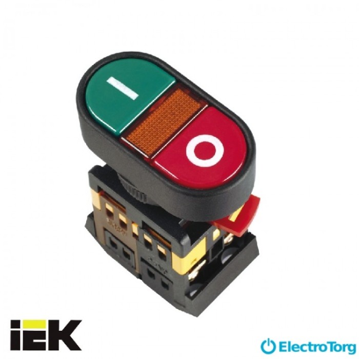 купить купить Кнопка APВВ-22N "I-O" d22мм неон/240В 1з+1р ИЭК(IEK)  
