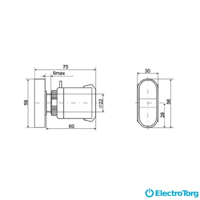 купить купить Кнопка APВВ-22N "I-O" d22мм неон/240В 1з+1р ИЭК(IEK)  