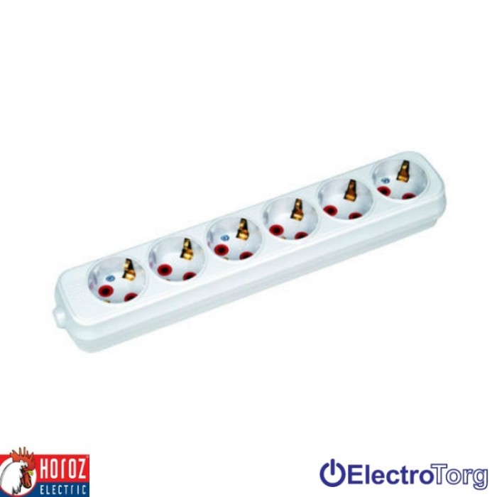 купить купить Удлинитель 6 гнезд c/з (шнур 3 метра) Horoz Electric  