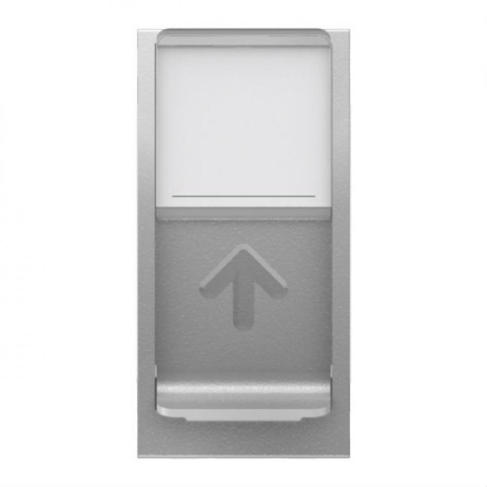 купить купить Розетка компьютерная RJ45 одинарная кат 5 UTP 1м алюминий Unica New Schneider Electric (Шнайдер Электрик)  