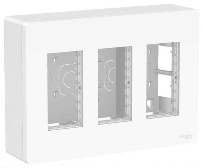 купить купить Блок unica system+ наружная установка 3х2 белый Unica New Schneider Electric (Шнайдер Электрик)  