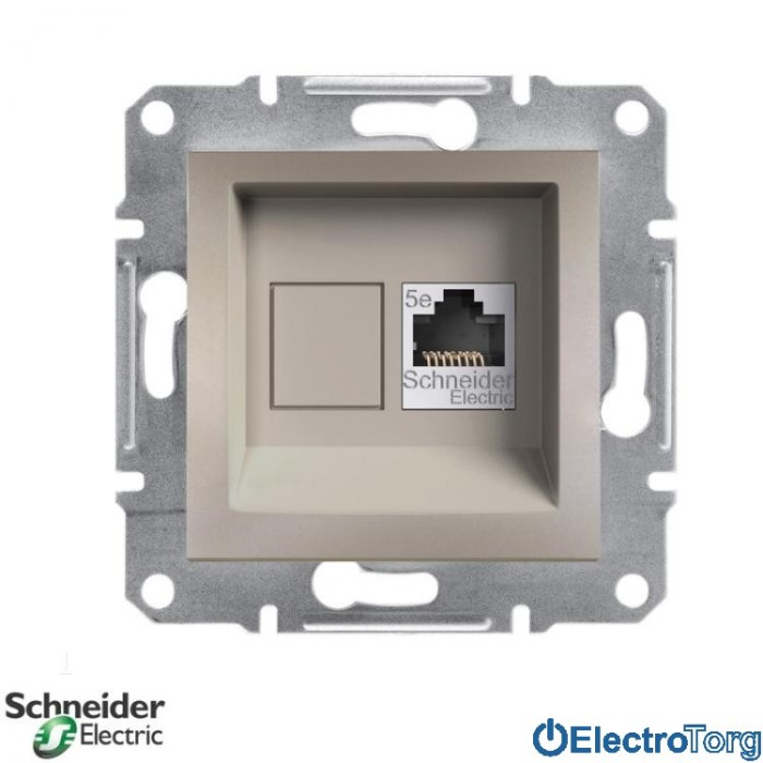 Розетка компьютерная бронза Asfora Schneider Electric (Шнайдер Электрик)