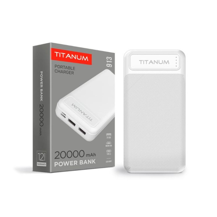 купить купить Повербанк TITANUM 913 White 20000mAh  