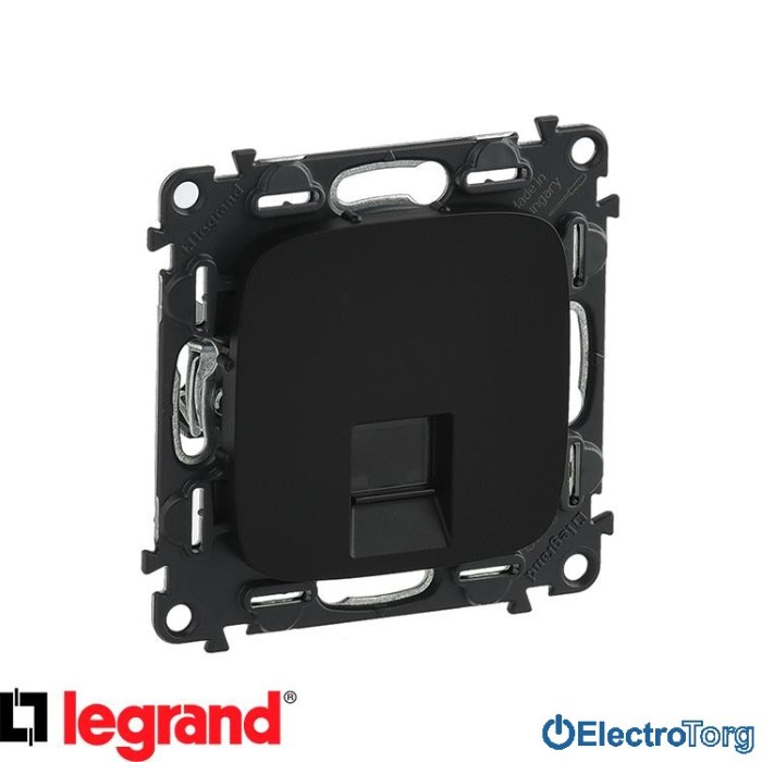 купить купить Механизм розетки компьютерной RJ45 5e UTP антрацитовый Valena ALLURE Legrand  