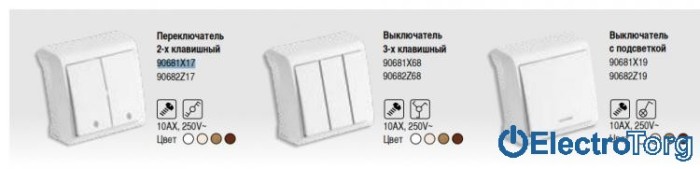 купить купить VI KO VERA  Выключатель двойной проходной  