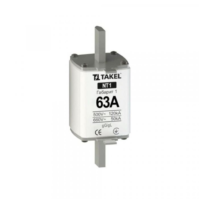 Плавка вставка запобіжника NT1 63А TAKEL